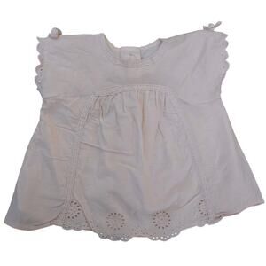 Emma’s Garden Eyelet‎ Blouse 18 Months Baby Floral Peach Boho Classic